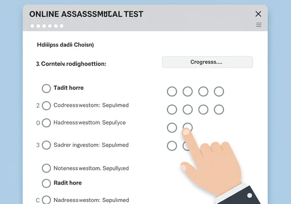 Usuario respondiendo preguntas de un test de neuroticismo en línea.