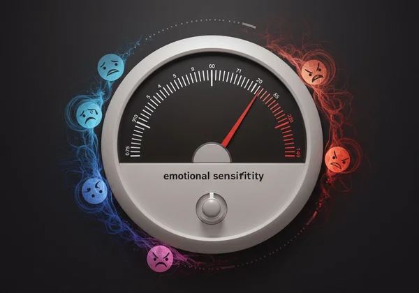 Metáfora visual de uma configuração de termostato emocional