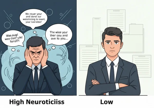 Comparison of high neuroticism (stress) vs. low (calm).