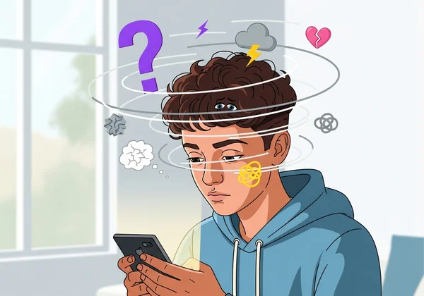 Teenager facing emotional challenges and stress