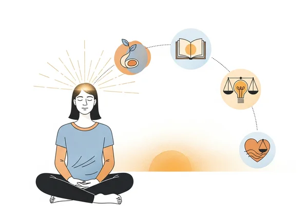 Person gaining self-awareness and growth