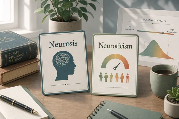 Calm comparison of two psychology terms