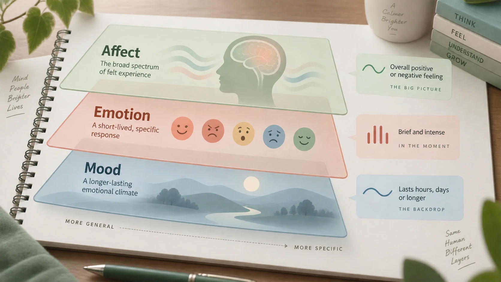 Affect emotion mood layers